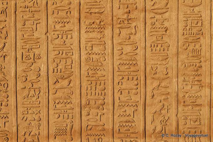 Table of hieroglyphics, Kom Ombo Temple - Egypt