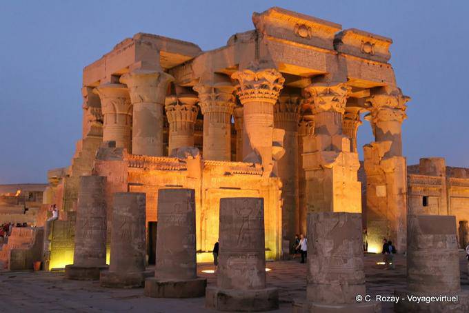 Night lighting of the Temple of Kom Ombo - Egypt
