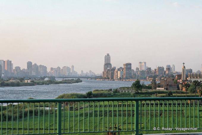 Buldings and Coptic Church on the Nile, Cairo - Egypt
