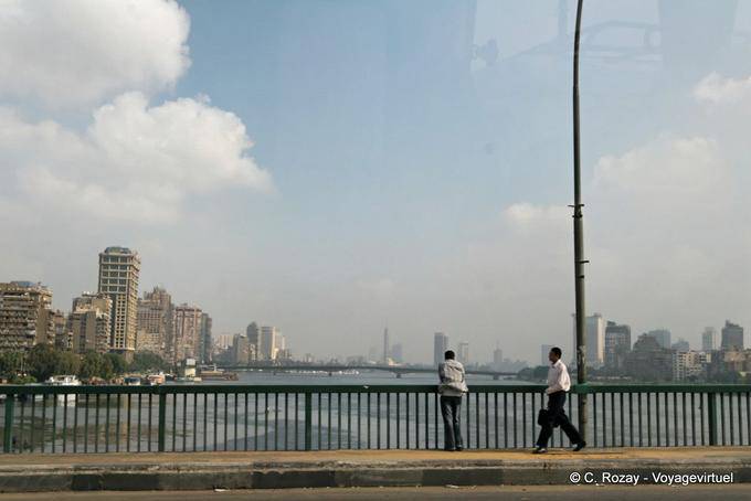 View from a bridge over the Nile, Cairo - Egypt