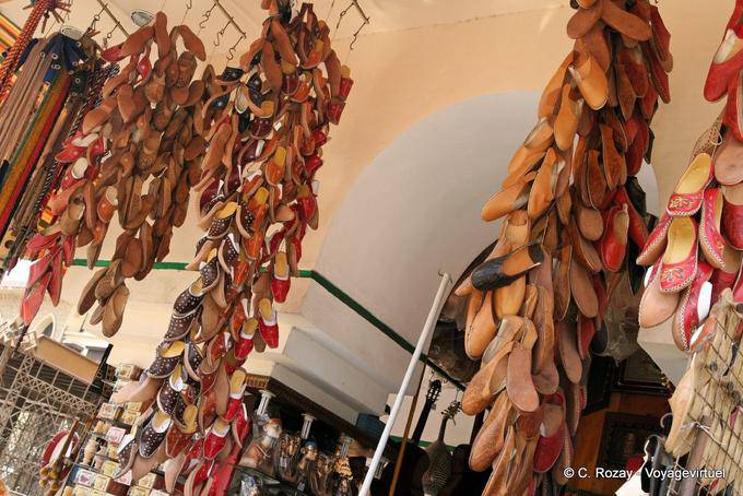 Slippers suspended Bazaar, Cairo - Egypt