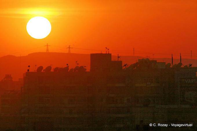 The town red, sunset, Cairo - Egypt