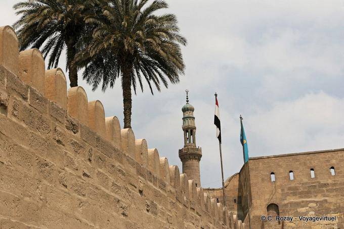 Battlements of the wall of the Saladin Citadel, Cairo - Egypt