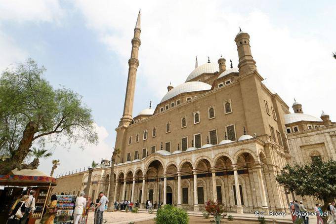 Ottoman-style facade, Mohammed Ali Mosque, Cairo - Egypt