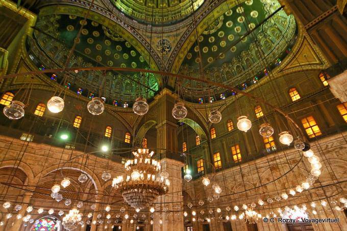 Inside the mosque, Mehmet Ali, called the Alabaster Mosque, Cairo - Egypt