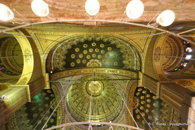Bright ceiling suspensions, Mosque of Mohammed Ali, Cairo - Egypt