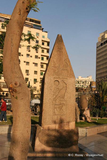 Tip of an obelisk, the museum garden, Cairo - Egypt