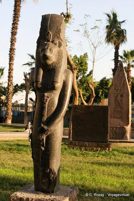 A lion-headed goddess Sekhmet Statue, Museum Cairo - Egypt