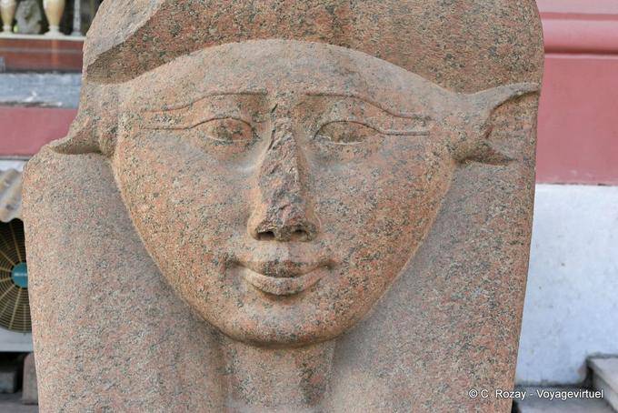 Smiling head outside the Egyptian Museum in Cairo - Egypt