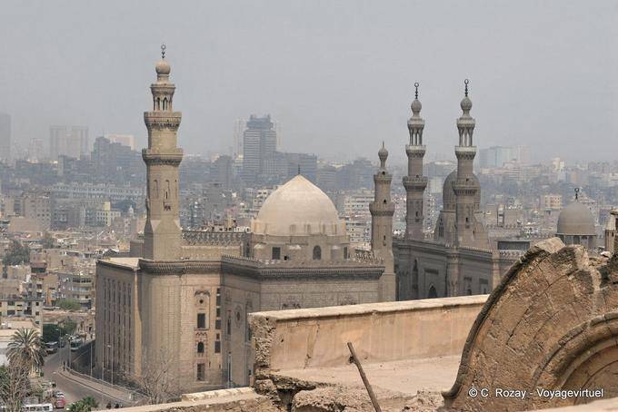 Sultan Hassan Mosque, view from the Citadel of Cairo - Egypt