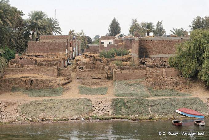 Small farming village on the Nile - Egypt