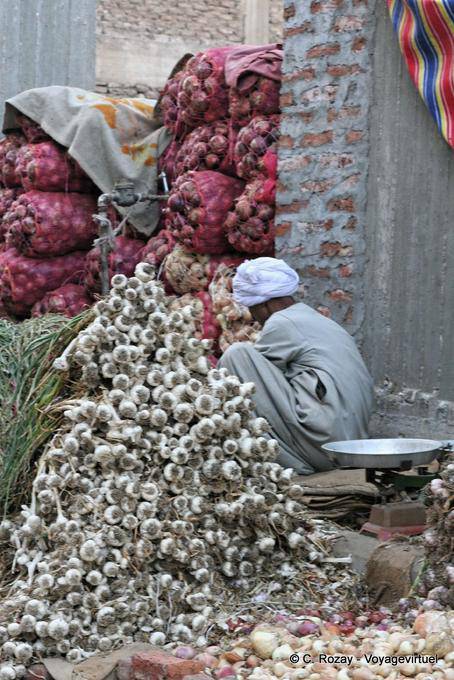 Profusion of garlic spread, Luxor - Egypt