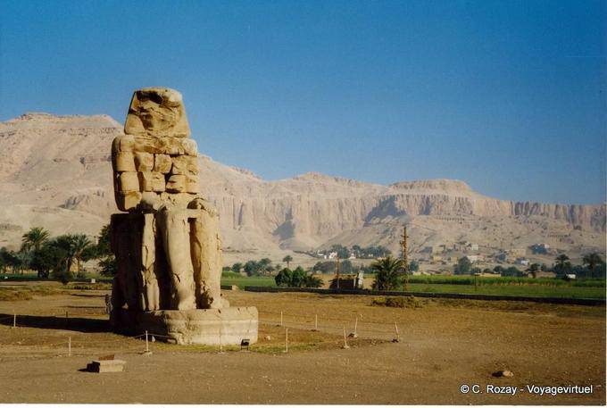 One of the Colossi of Memnon - Egypt