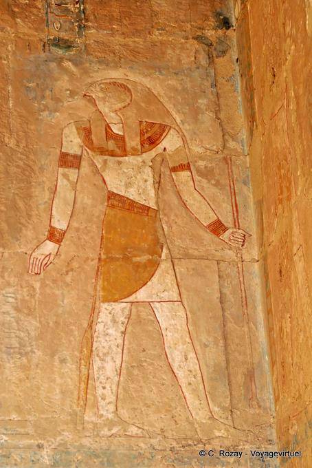 Mural of a color Horus Temple of Hatshepsut - Egypt