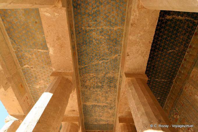 Starry ceiling of the chapel of Anubis, Temple of Hatshepsut - Egypt