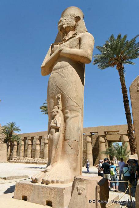 Statue of Ramses II usurped by Pinedjem I, Karnak Temple - Egypt