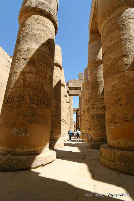Barrels of papyrus columns, City of Amun-Re, Karnak Temple - Egypt