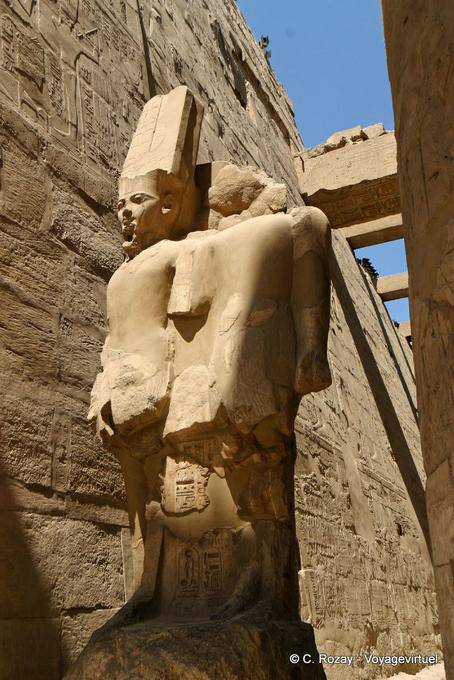 Double statue of Amun to Tutankhamun traits, Karnak Temple - Egypt