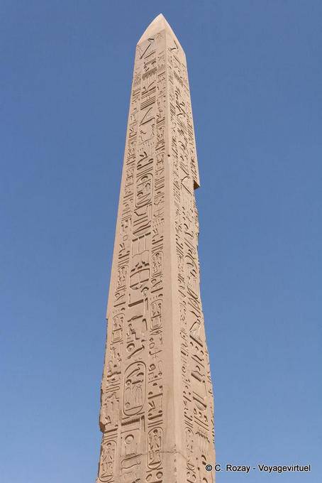 Focus on the obelisk of Thutmose I, Karnak Temple - Egypt