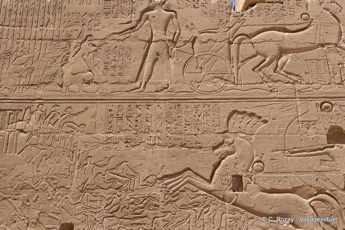 War scenes, Sethy 1 Karnak Temple - Egypt
