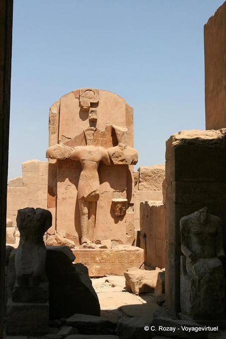Statue of the Triad: Amun, Mut and Khonsu, Karnak Temple - Egypt