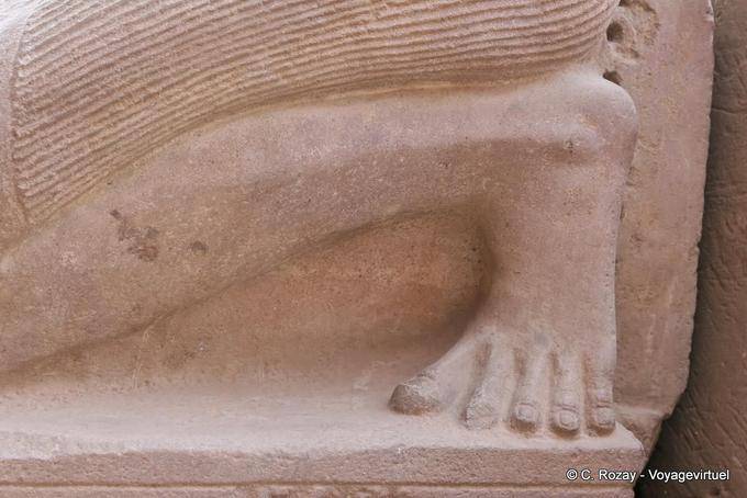 Close up of a carved foot, Karnak Temple - Egypt