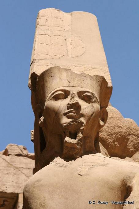 Statue headdress, face of Tutankhamun, Karnak Temple - Egypt