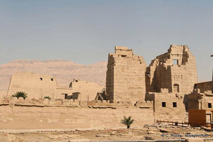 The fortress-temple Exterior, Medinet Habu, Luxor - Egypt