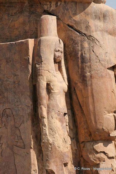 Tiye, wife of Amenhotep III, Colossi of Memnon (left) - Egypt