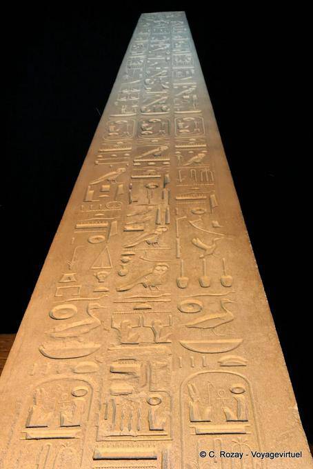 Pink granite obelisk, twin obelisk adorning the Place de la Concorde, Luxor Temple - Egypt