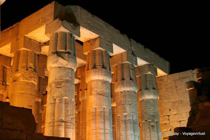 Columns in the Court of Amenhotep III, Luxor Temple - Egypt