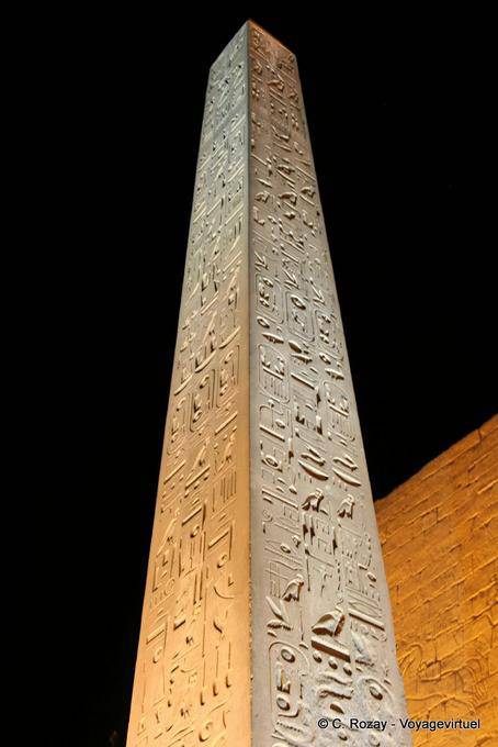 Insights sister of the obelisk of the Concorde, Luxor Temple - Egypt