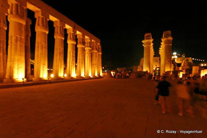 In the Great Court of Amenhotep III, Luxor Temple - Egypt