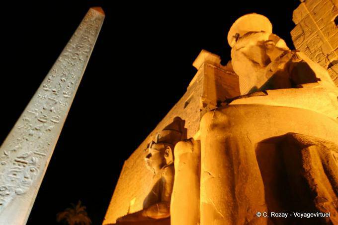 Colossi and obelisk, Luxor Temple - Egypt