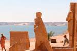 Stele and Horus to Lake Nasser, Abu Simbel, Egypt.