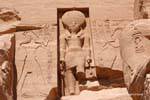 Ouser Maat Ra, niche with the image of Ramses Sun, Abu Simbel, Egypt.