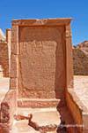 The northern stele, south facing terrace in front of the Great Temple of Ramses II, Abu Simbel, Egypt.