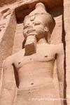 Head and torso of a statue of Ramses, a small temple of Hathor, Abu Simbel, Egypt.