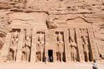 Decline in pylon Nefertari Temple, Abu Simbel, Egypt.
