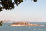 Island on Lake Nasser opposite the site of Abu Simbel, Egypt.