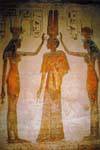 Deification of Nefertari Isis and Hathor, hall of the Temple of Hathor, Abu Simbel, Egypt.