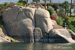 Elephant shaped rocks, Elephantine Island (Abu), Aswan, Egypt.