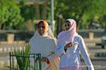 Young women in a street Aswan, Egypt.