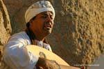 Traditional music singer to the hotel Old Cataract Aswan, Egypt.