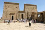 First pylon, overview, Temple of Isis, Philae, Egypt.