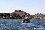 Arrival of tourists to Philae by the Nile, Egypt.