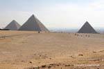 The three pyramids in the Giza Necropolis, Egypt.