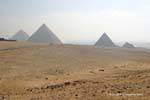 Morning mist on the Giza Pyramids site, Egypt.