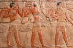 Procession of men carrying offerings, fresco, Mastaba of Mereruka, Saqqara, Egypt.