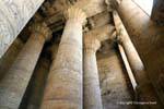 Columns and capitals of the Great Hypostyle Hall, Temple of Edfu, Egypt.